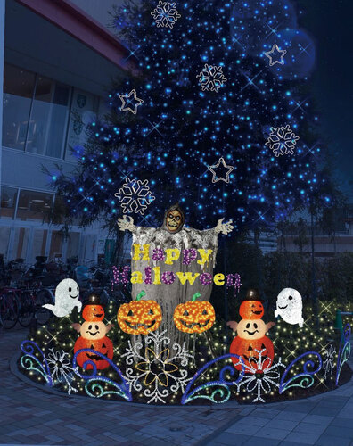 ハロウィン　イルミネーション　画像