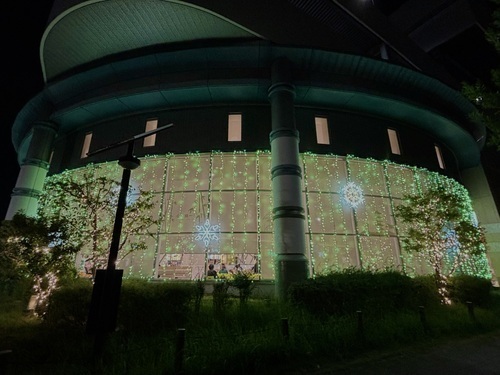 イルミネーション　壁面　画像