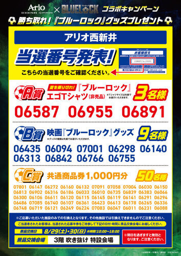 【当選番号発表】勝ち取れ！『ブルーロック』グッズプレゼント