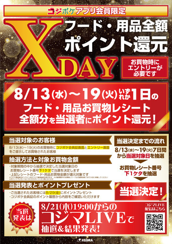 XDay -ポイント還元大抽選会-